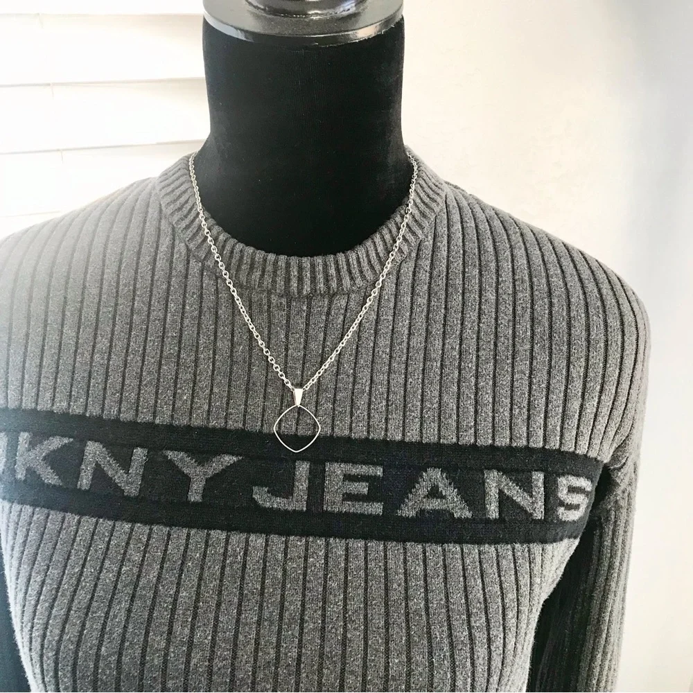 🆕 Square Shaped Necklace and Earrings Set Stainless Steel